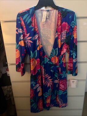 24th & Ocean Blue Dress with Pink Trim